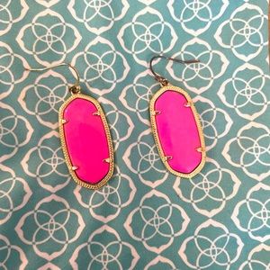 Kendra Scott Dani hot pink earrings